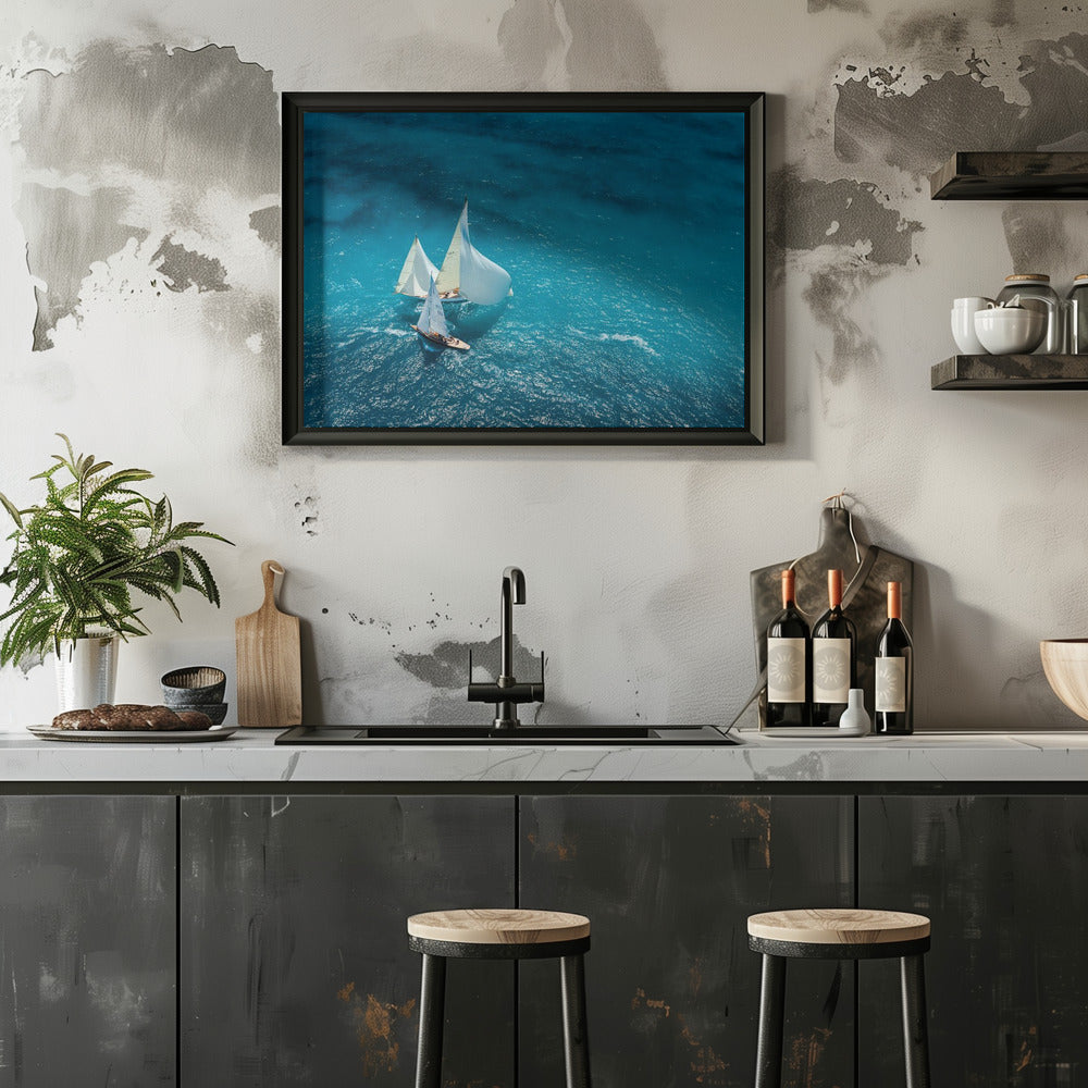 Croisement bleu Art Print