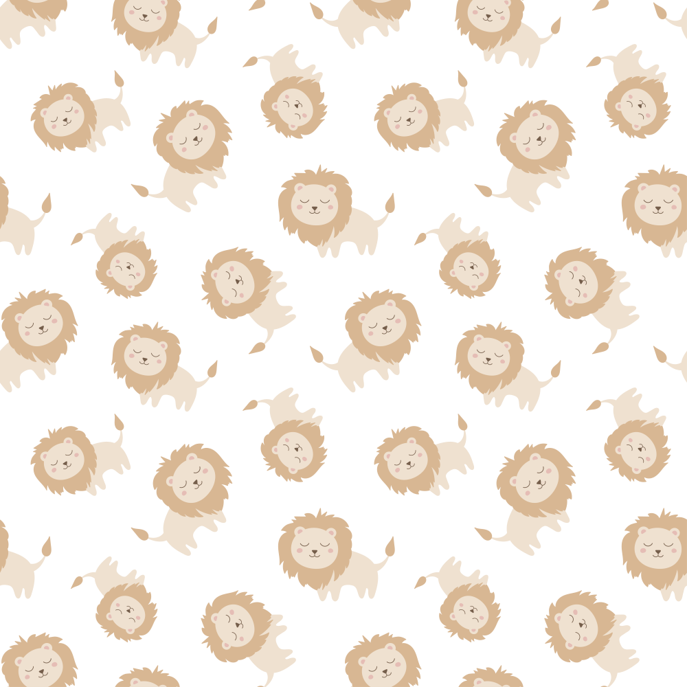 Baby Lions White Wallpaper
