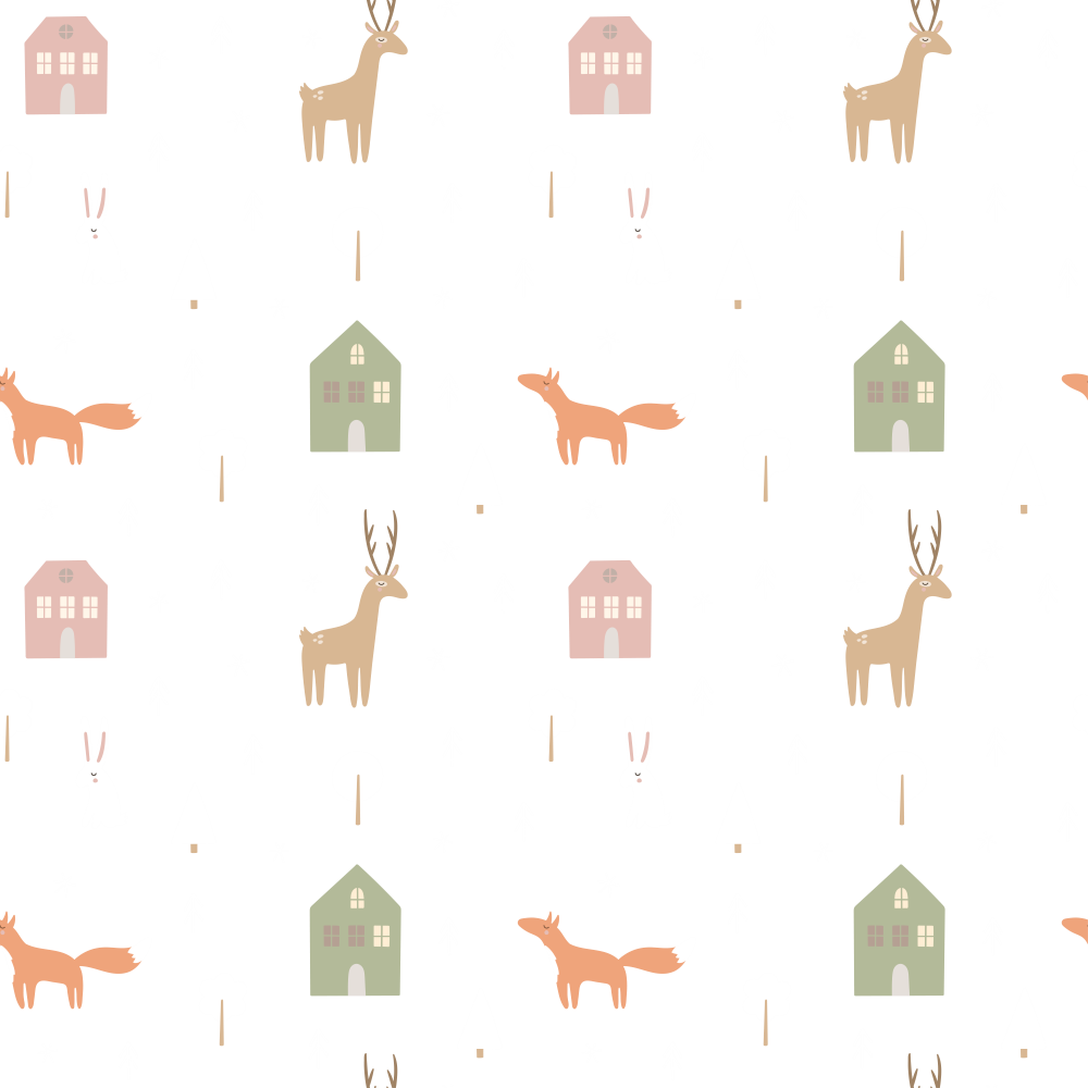 Doodle Abstract White Wallpaper