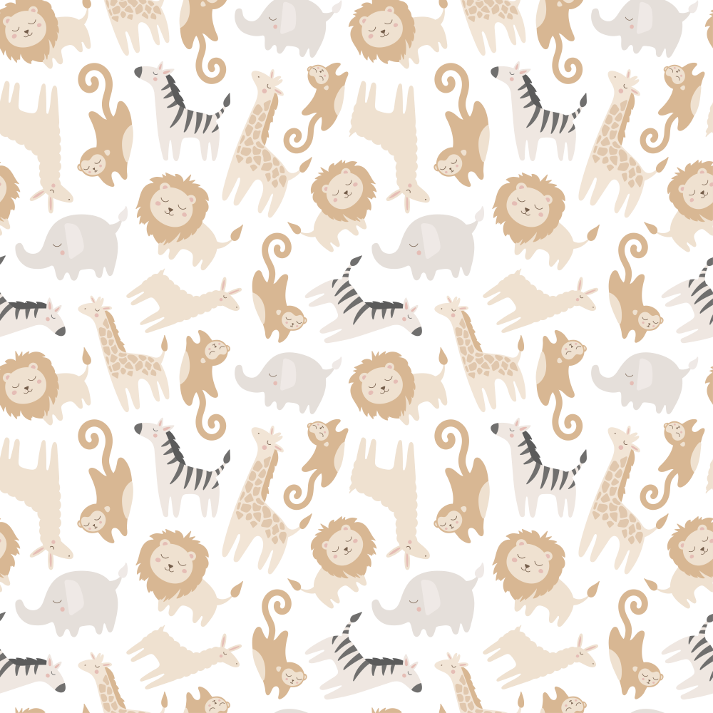 Baby Animal Wallpaper White