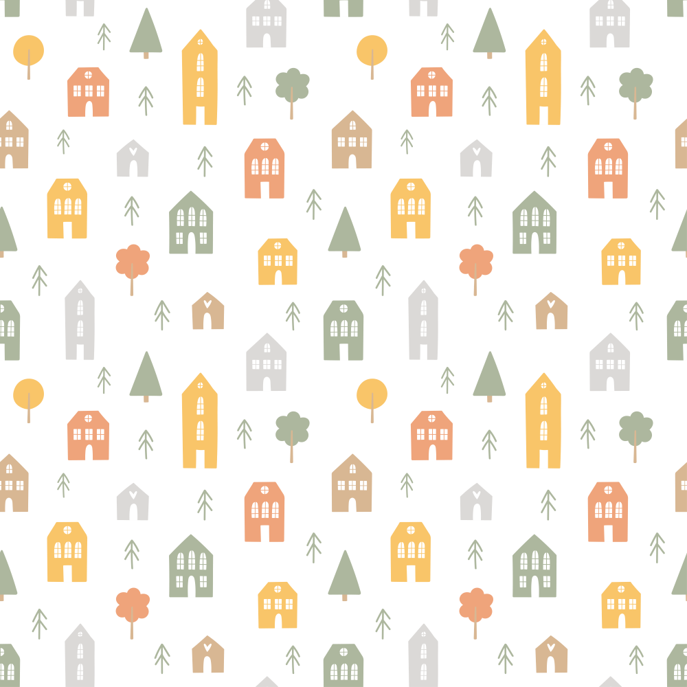 Abstract Little Town Wallpaper