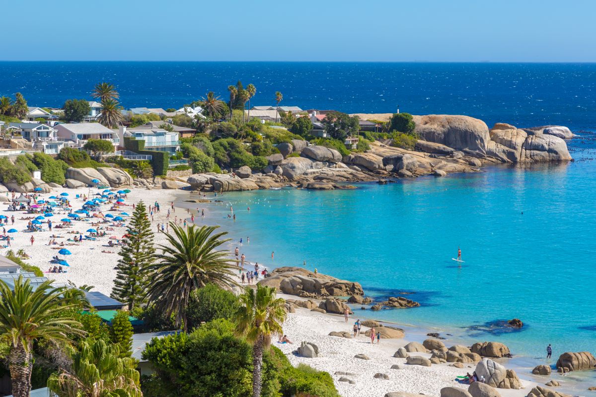 Beautiful day in Clifton beach in Cape town, South Africa