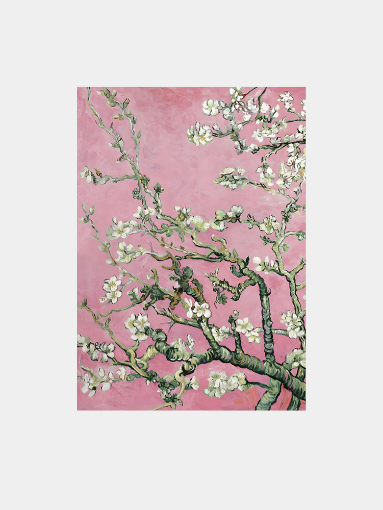 Pink Van Gogh Art Print