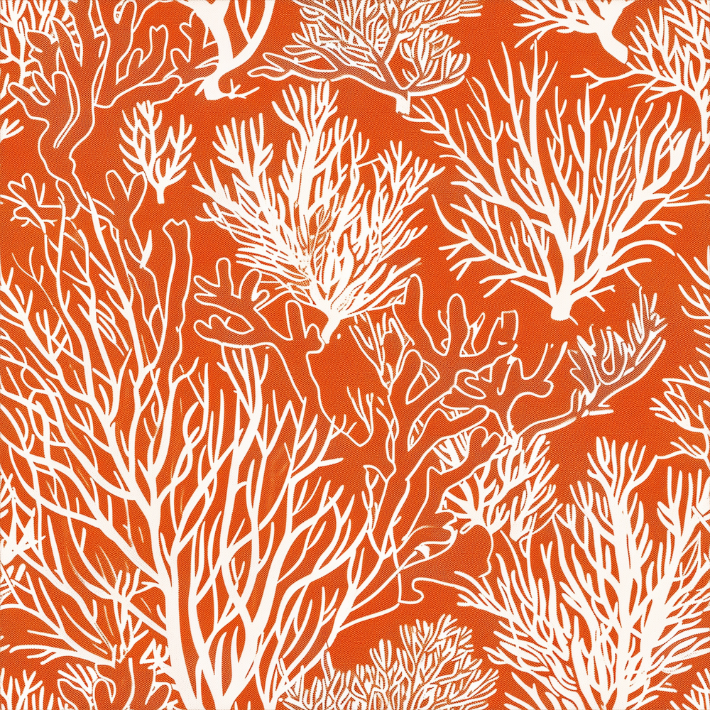 Coastal Cape Cod Red Coral Wallpaper