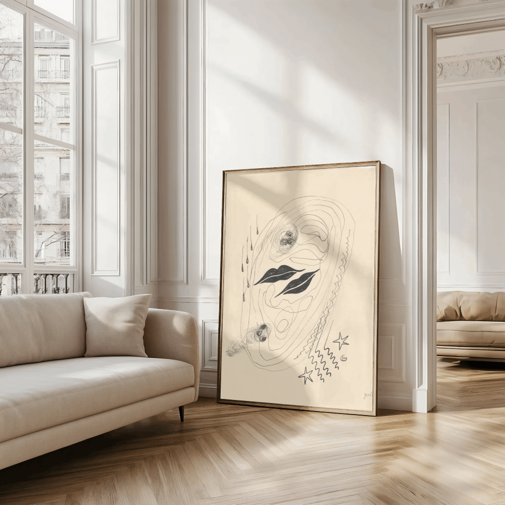 Mikuláš Galanda: "Red Lips (1930)" Art Print