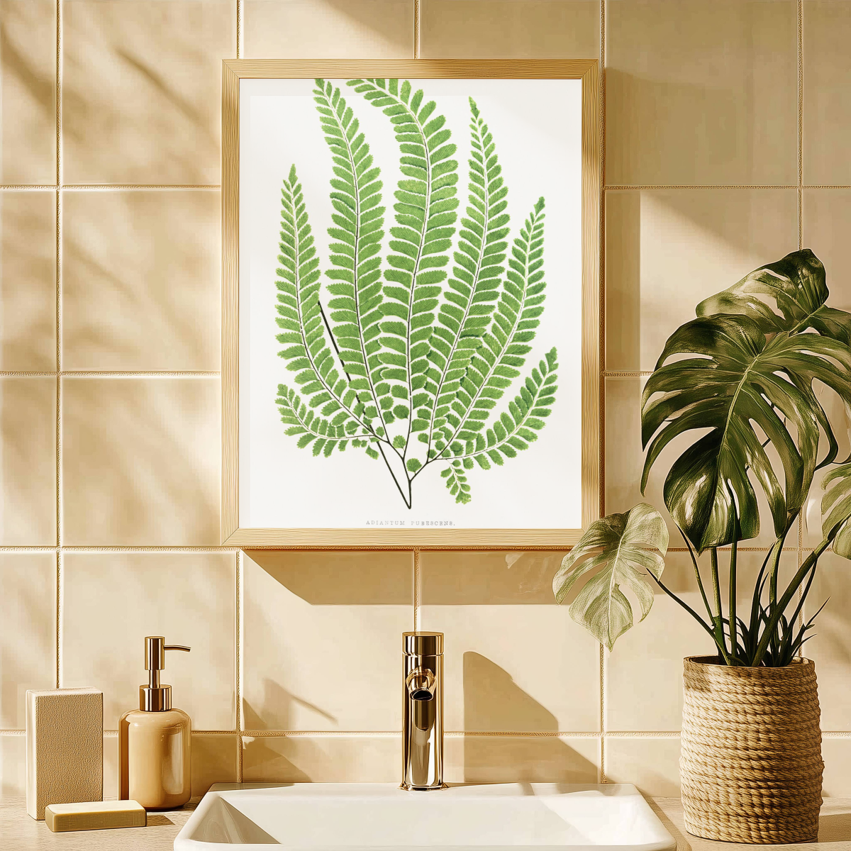 Adiantum Pubescens Botanical Fern Art Print