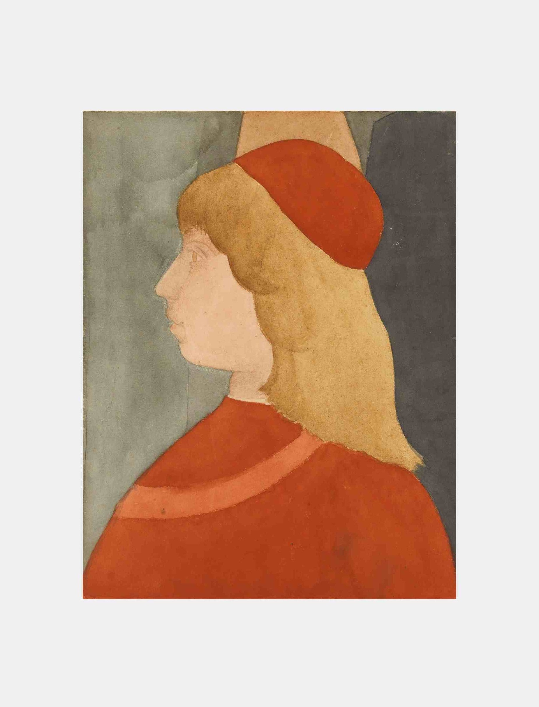 Edgar Degas: "Jeune Homme, Vu De Profil; Copie D’apres ‘les Funérailles De St. Baernardin’ De Pinturicchio"