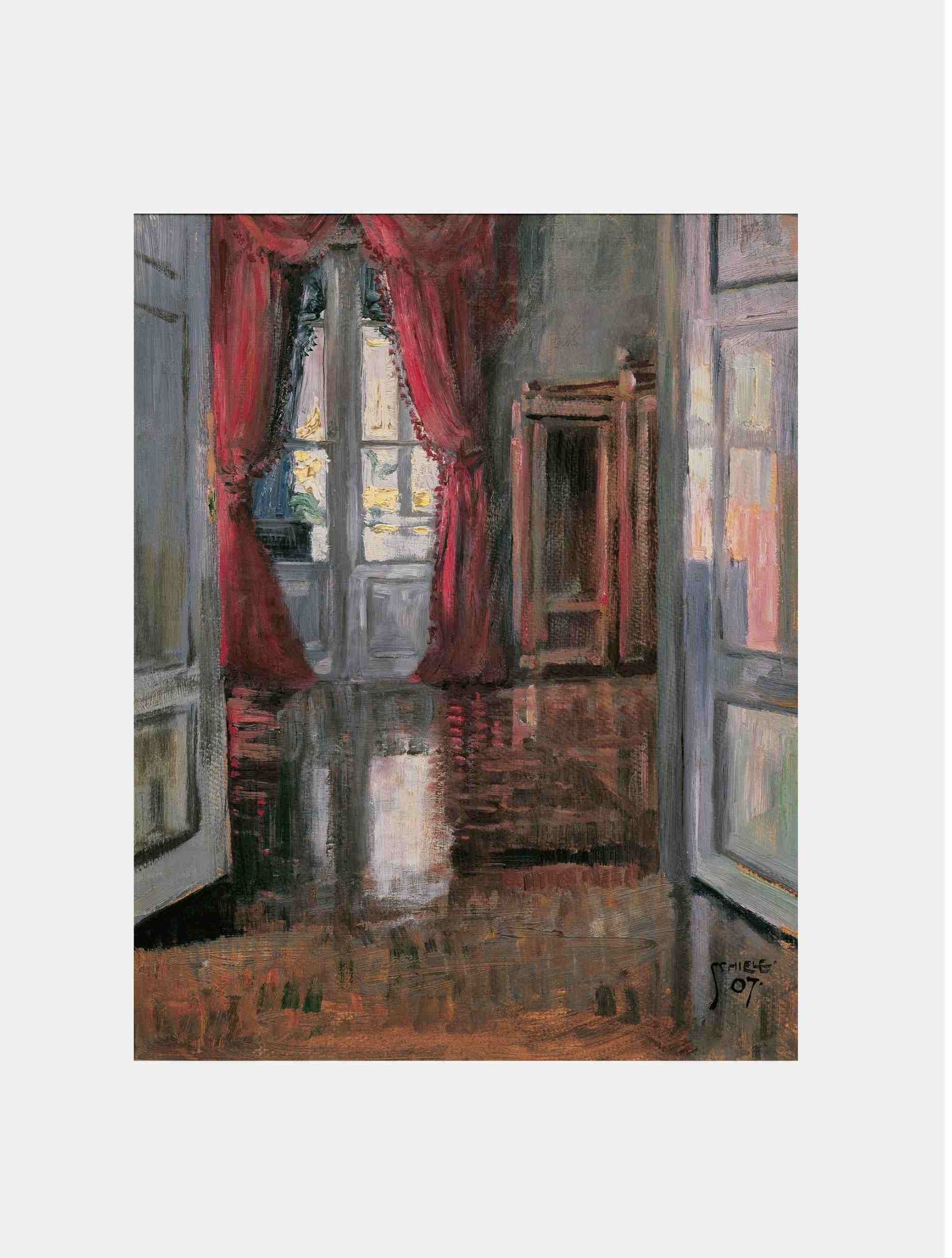 Egon Schiele "Blick in die Wohnung von Leopold und Marie Czihaczek (1907)"