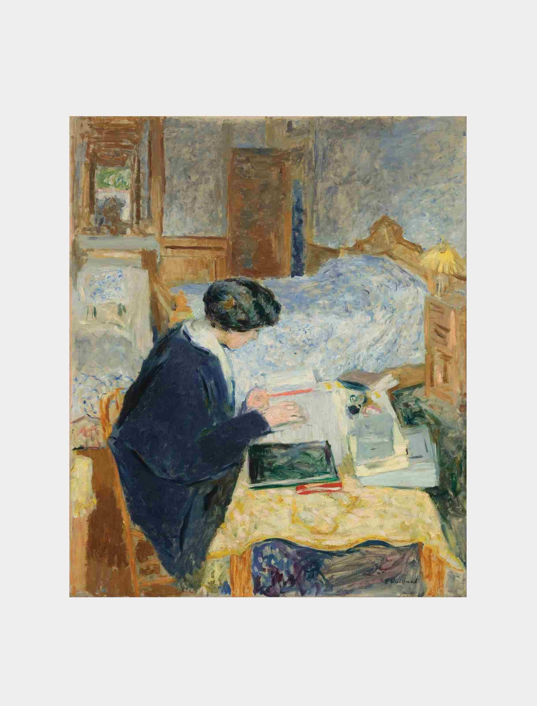 Édouard Vuillard "Lucy Hessel Reading (Lucy Hessel lisant) (1913)"
