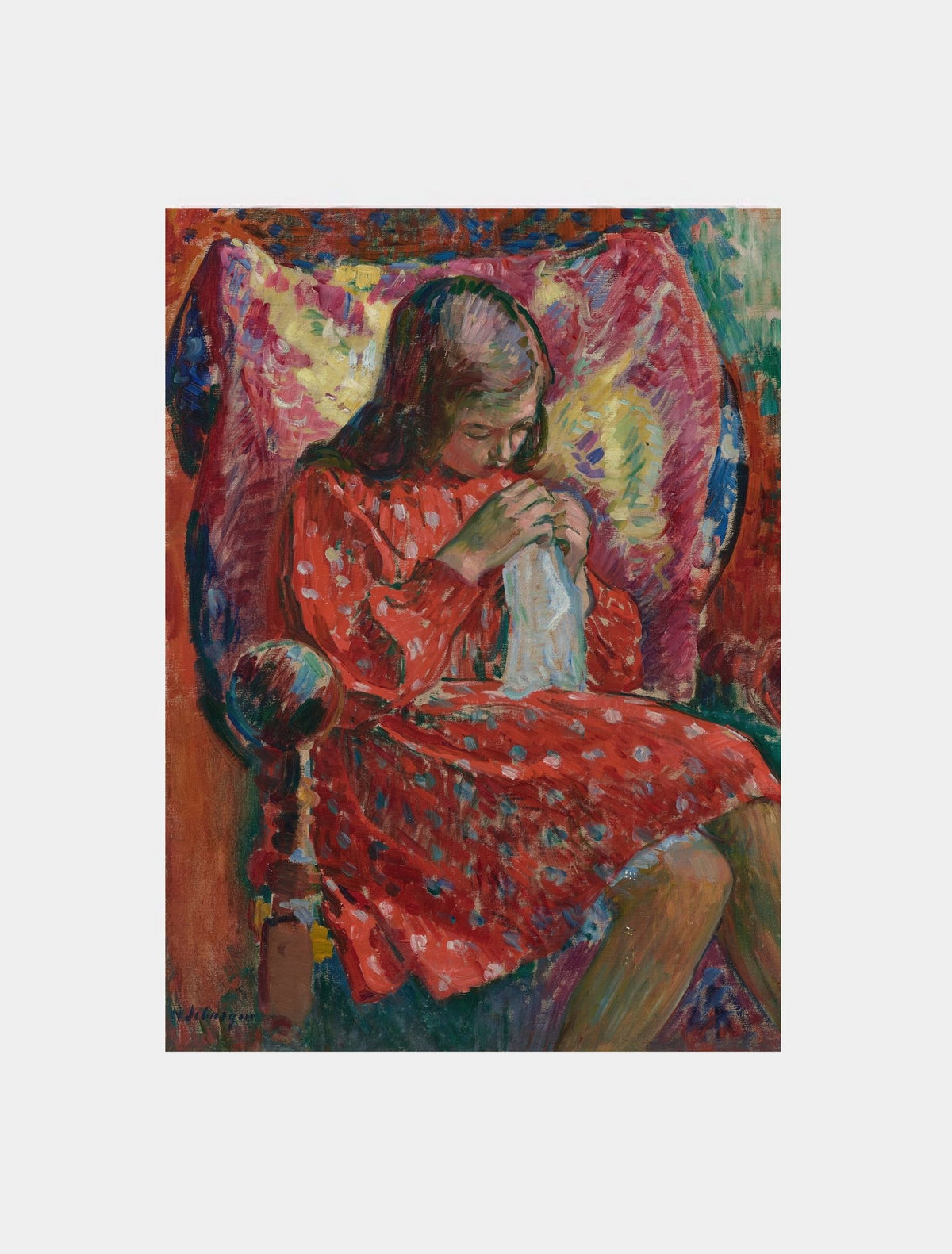 Henri Lebasque "La petite couseuse (circa 1906-1907)"