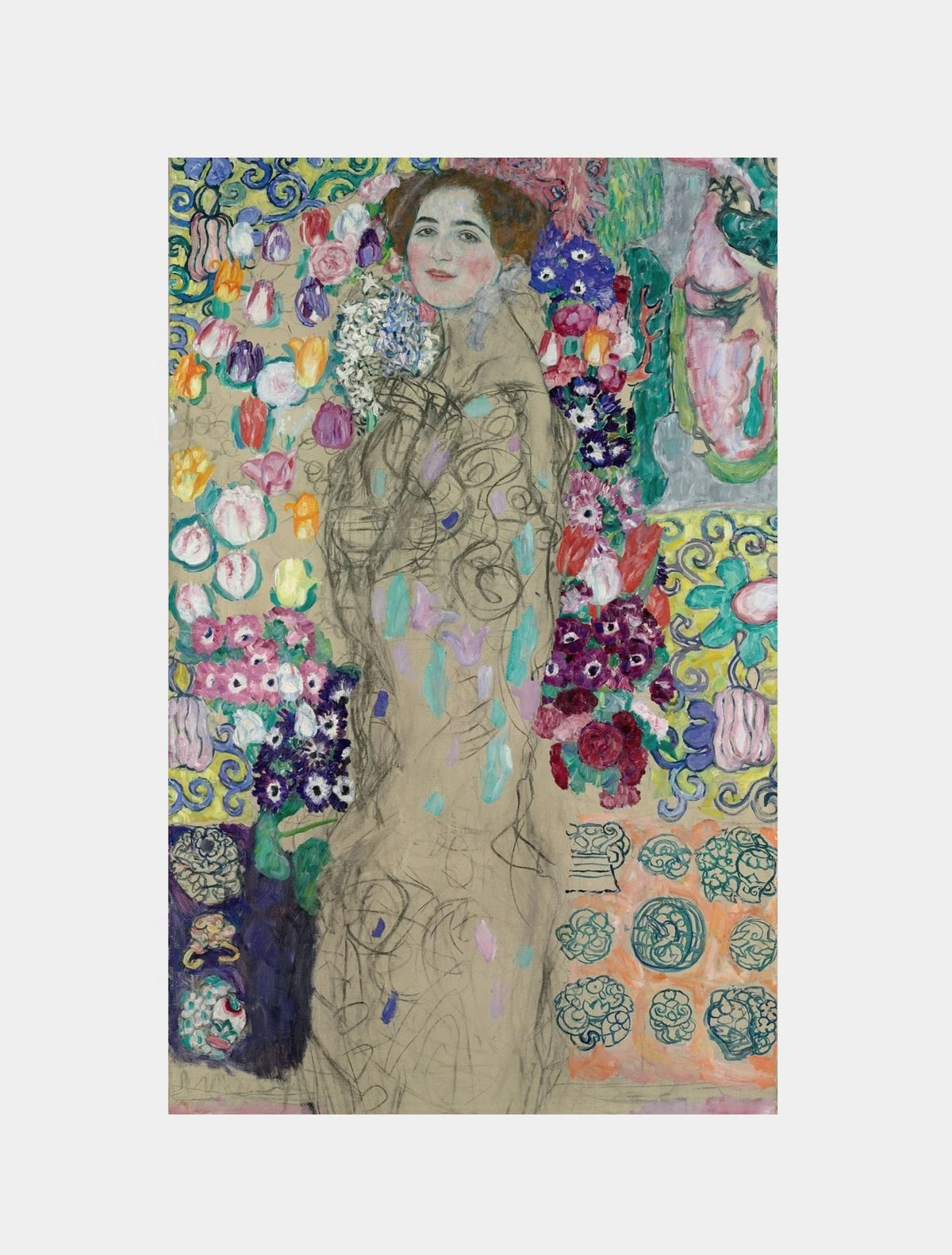 Gustav Klimt: "Posthumous Portrait of Ria Munk III (ca 1917 - 1918)"
