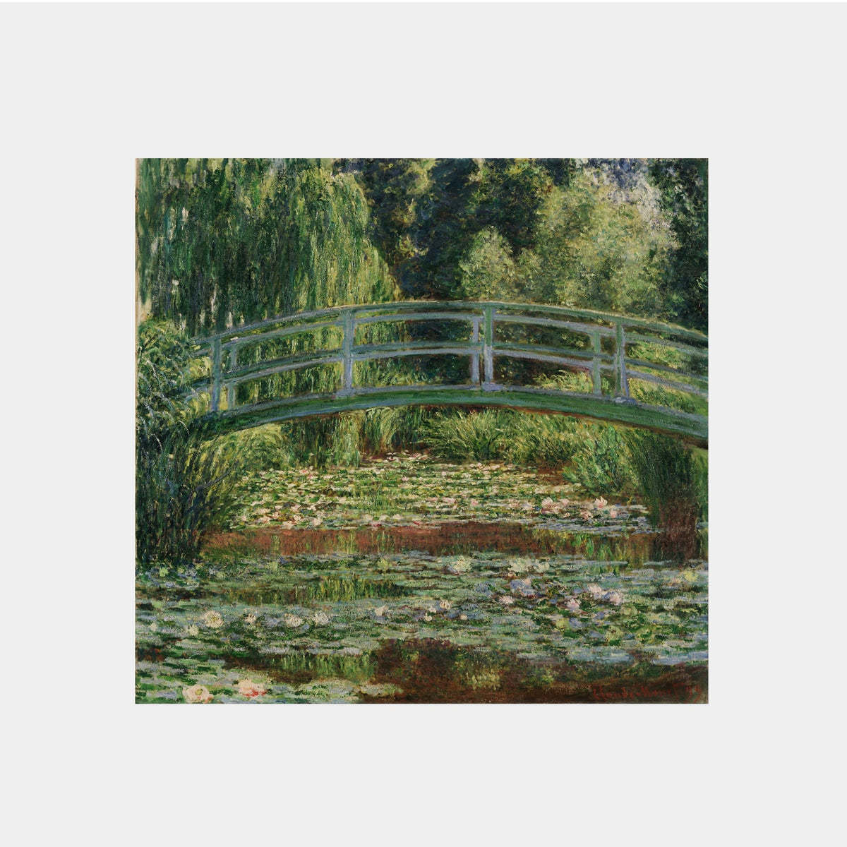 Monet: "The Japanese Footbridge and the Water Lily Pool, Giverny (1899)"