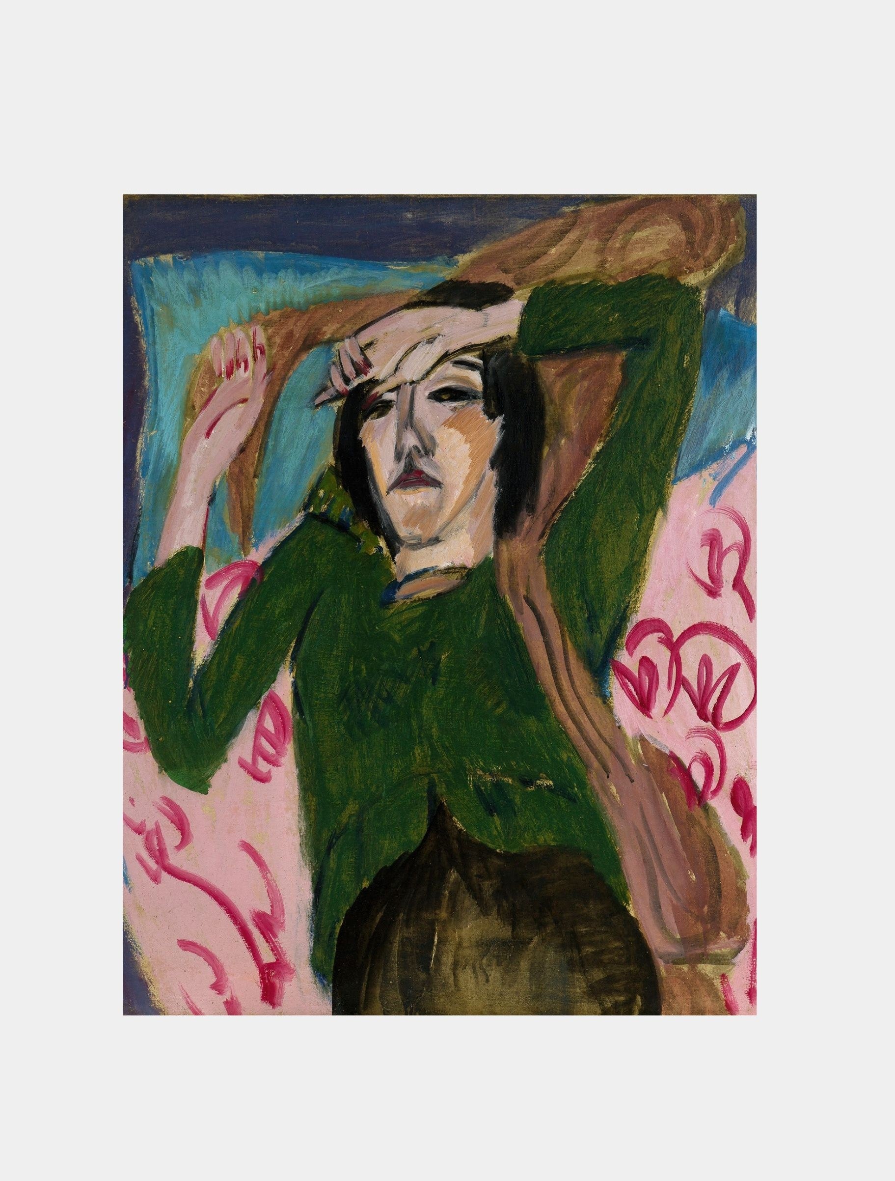 Ernst Ludwig Kirchner "Woman in a Green Jacket (1913)" Art Print