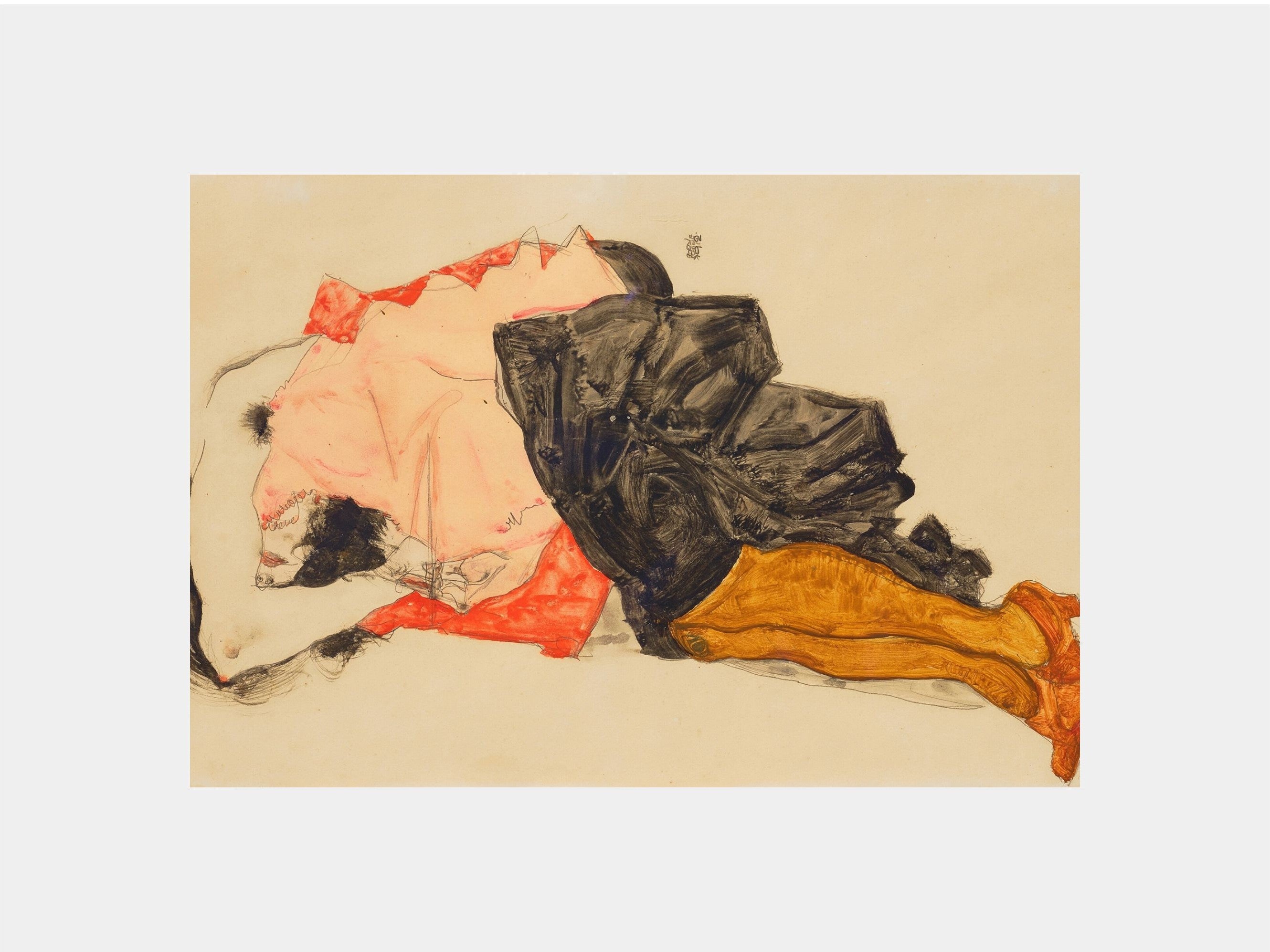 Egon Schiele "Frau, das Gesicht verbergend (1912)"