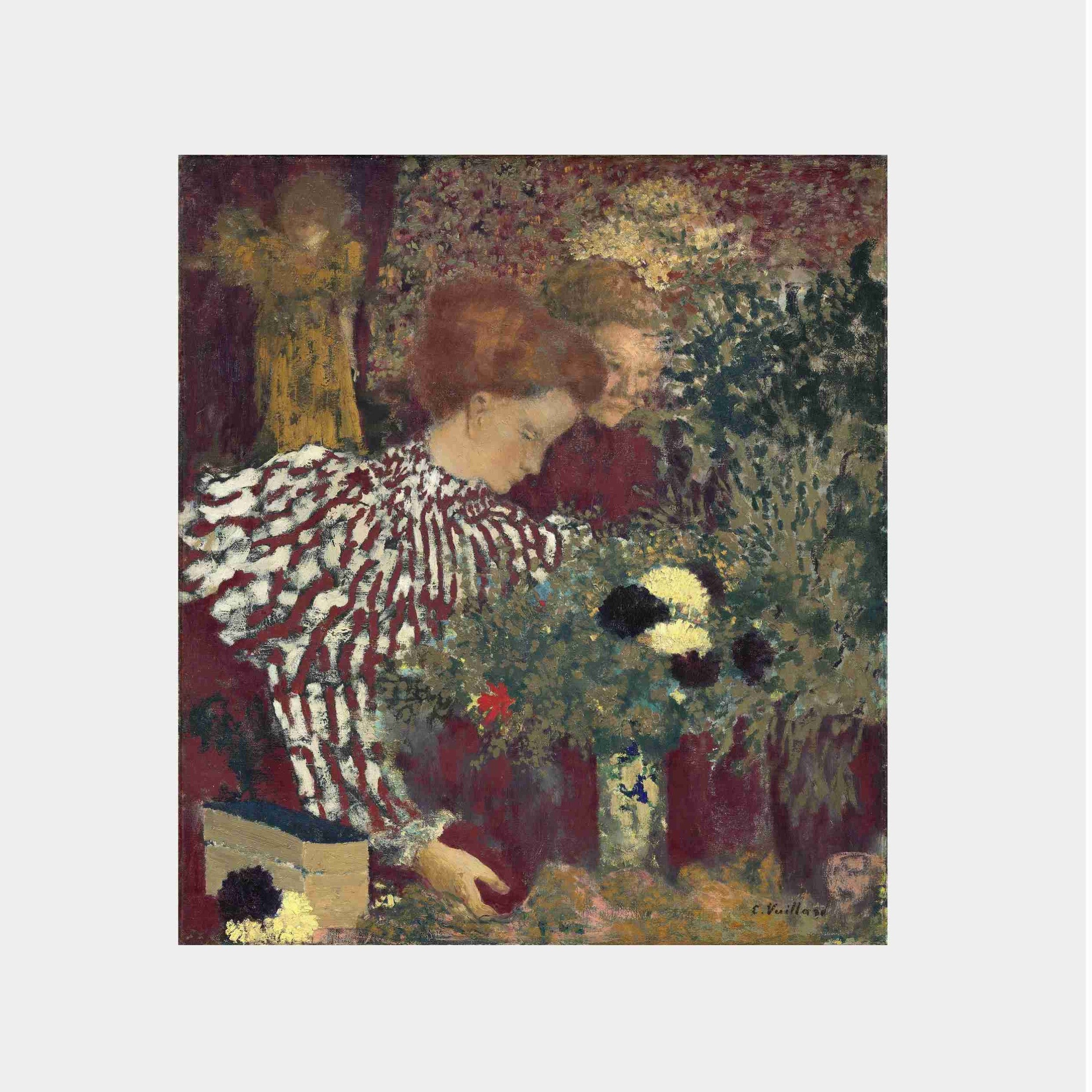 Édouard Vuillard: "Woman in a Striped Dress (1895) Édouard Vuillard (French, 1868-1940)"