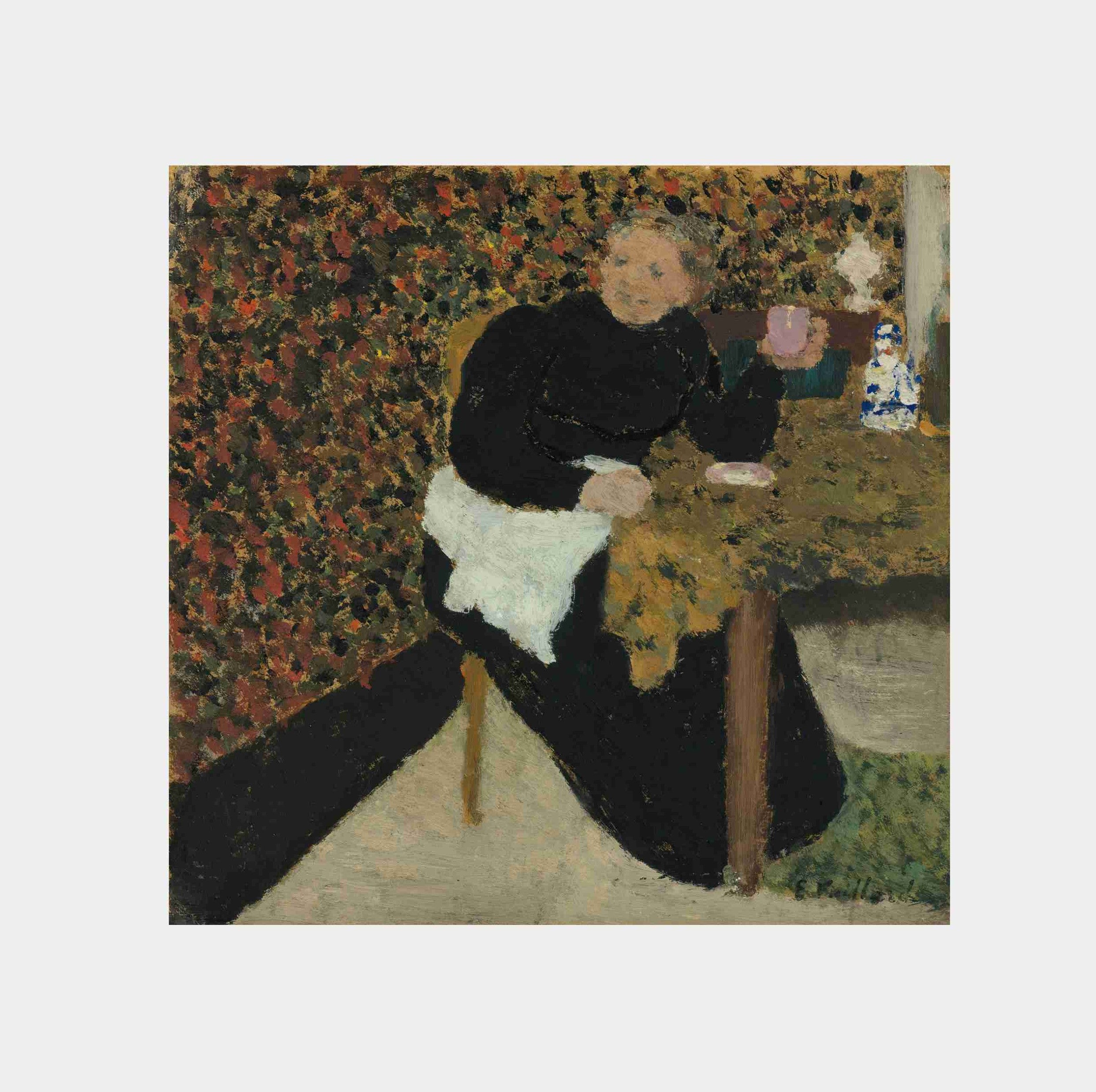 Édouard Vuillard: "Madame Vuillard Avec Une Tasse Rose (circa 1893)"