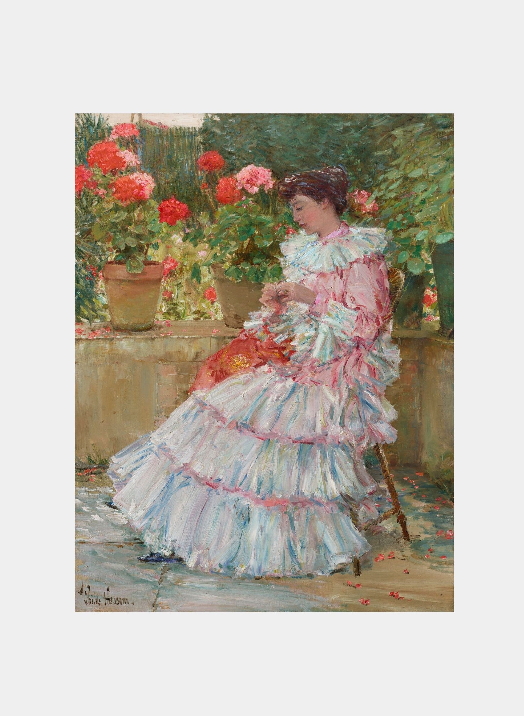 Childe Hassam "Geraniums (circa 1888-1889)"