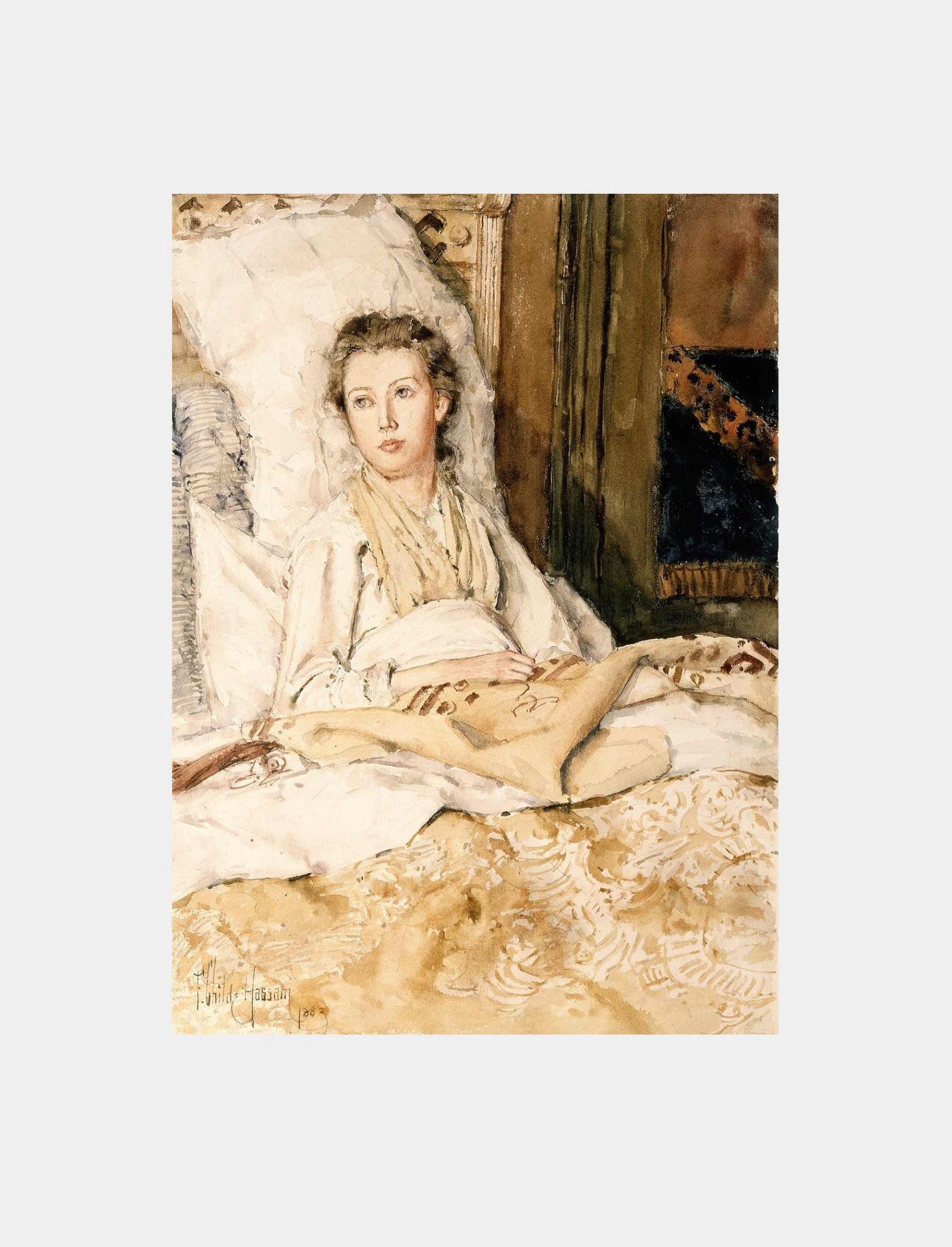 Childe Hassam "Maud Sewing (1883)"
