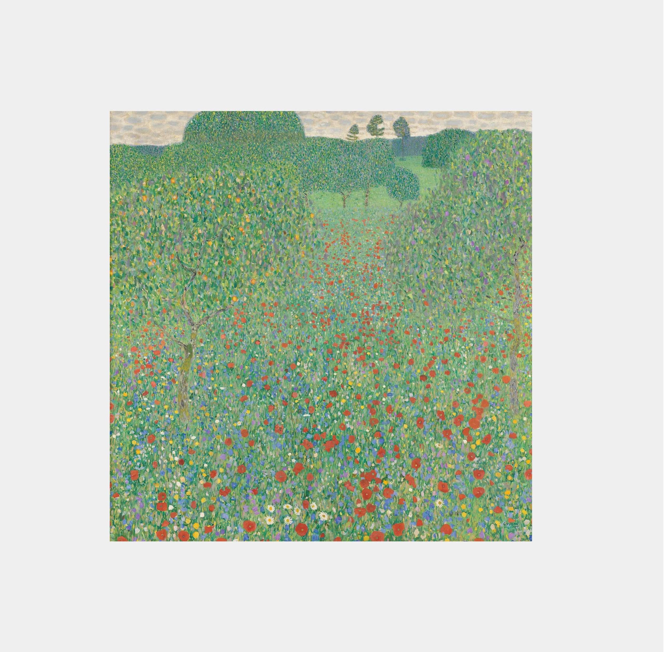 Gustav Klimt: "Blühender Mohn Mohnwiese (1907)"