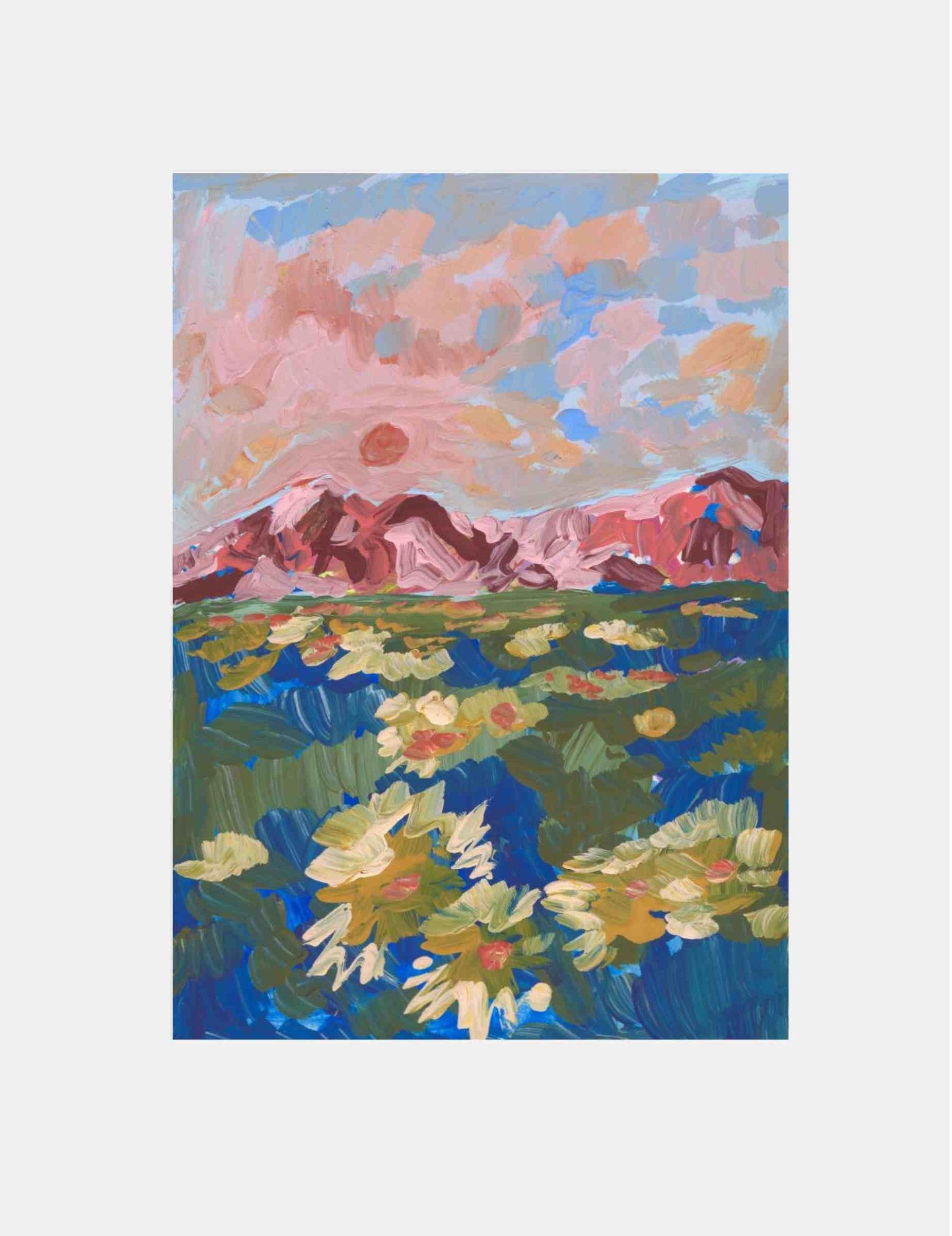 California Flower Farm Sunset