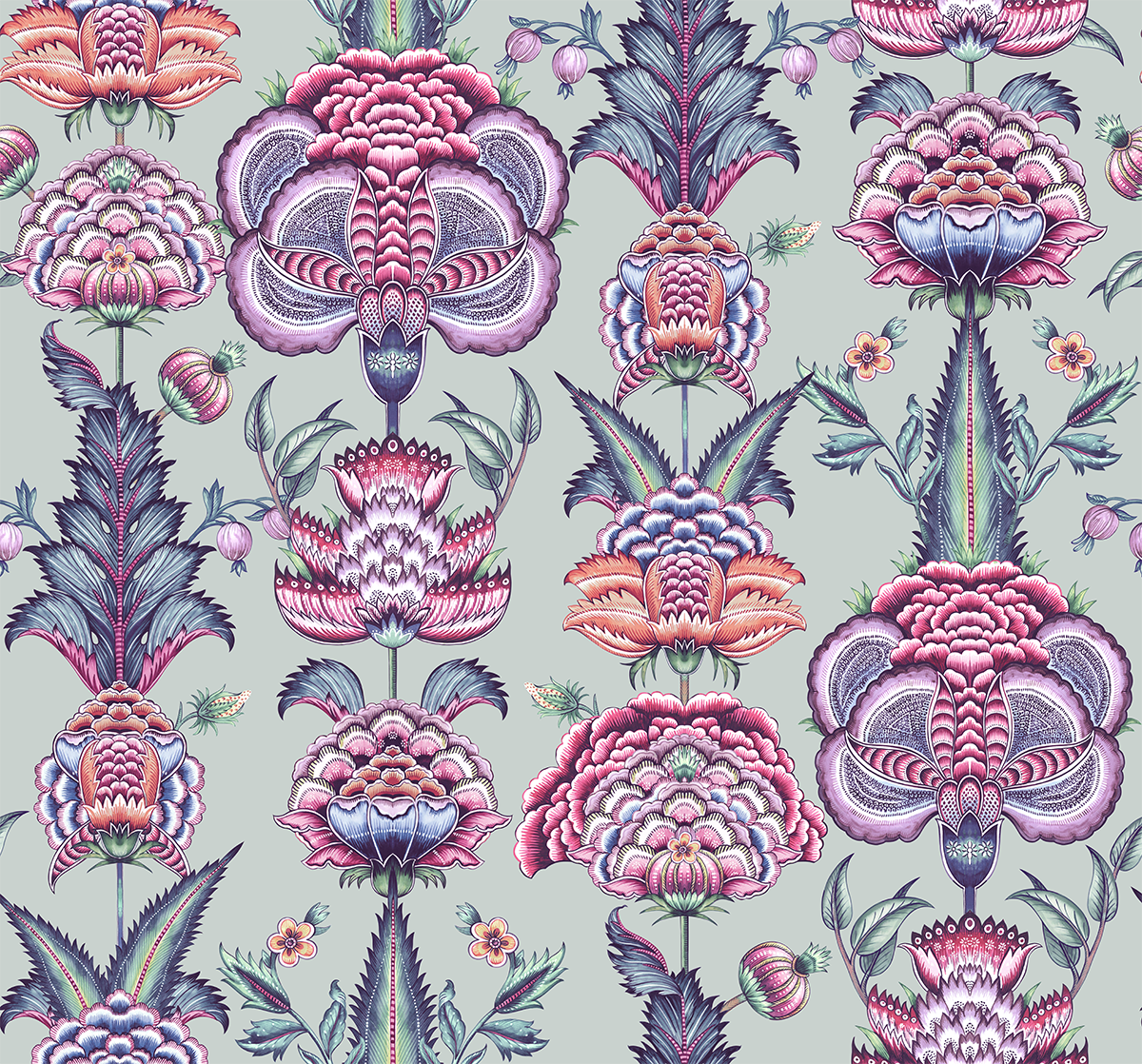 Coromandel Light Grey Wallpaper