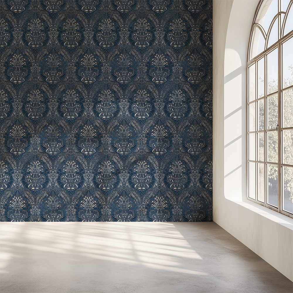 Decolux Pattern Navy Blue Wallpaper