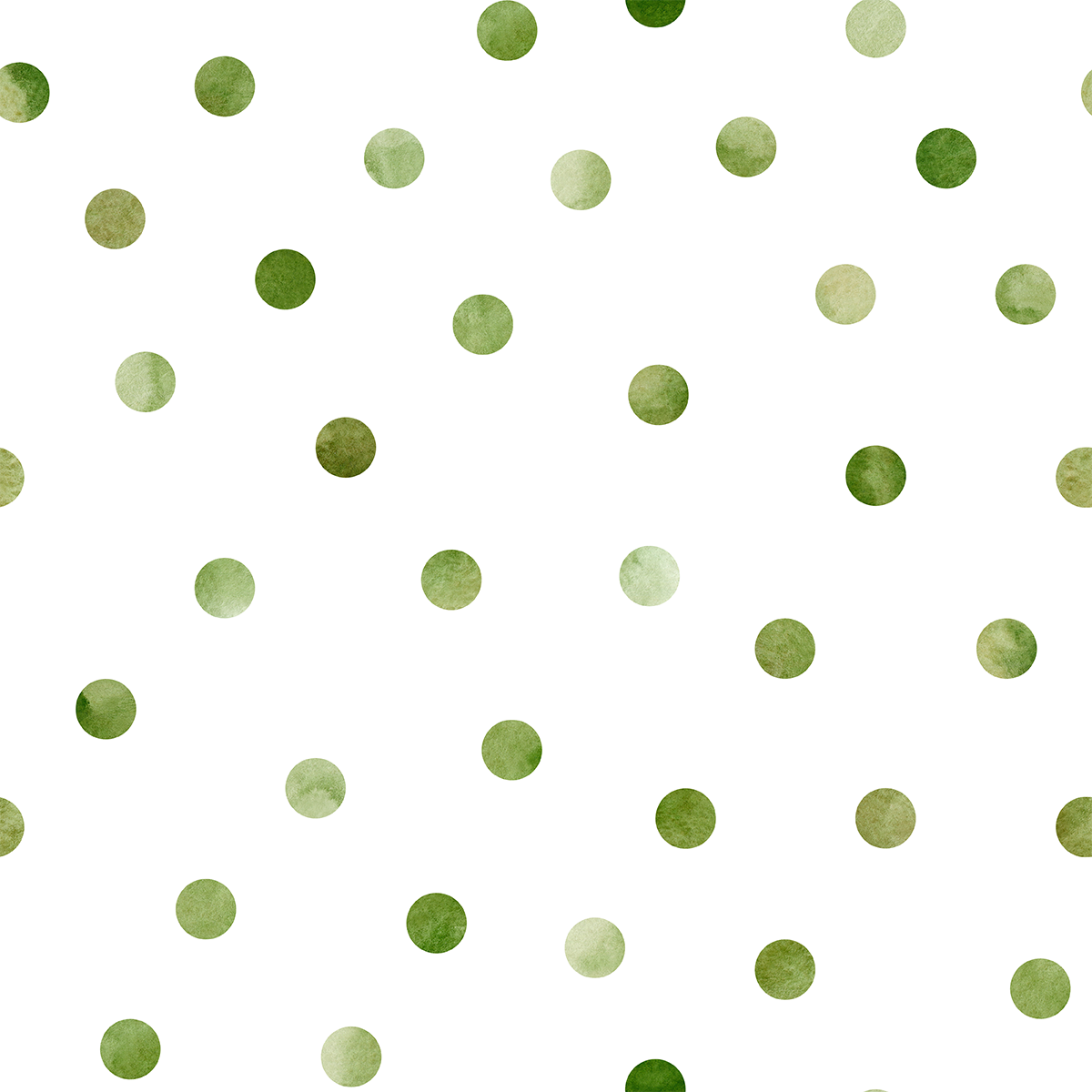 Green Watercolor Poka Dot Wallpaper