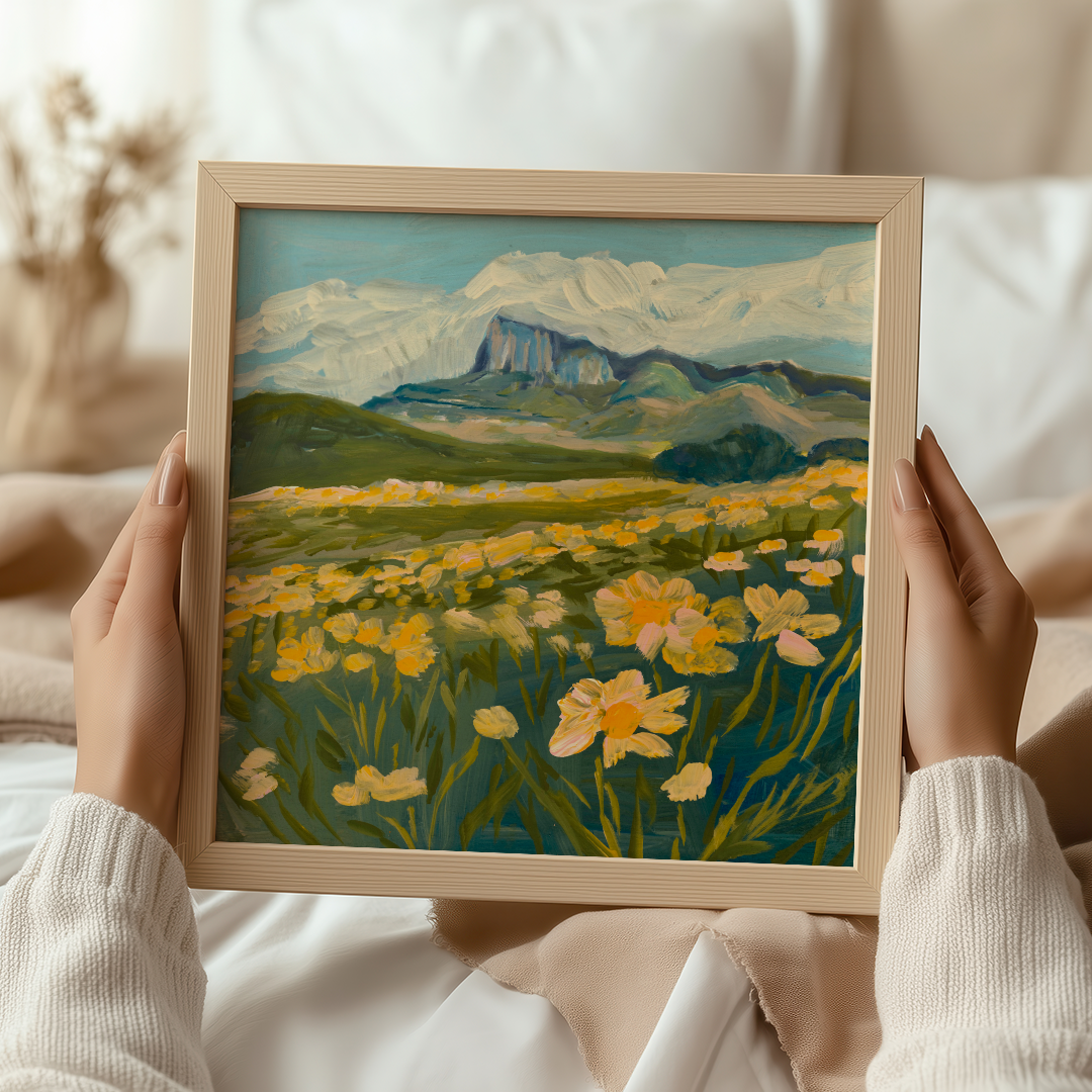 Yellow meadow Art Print