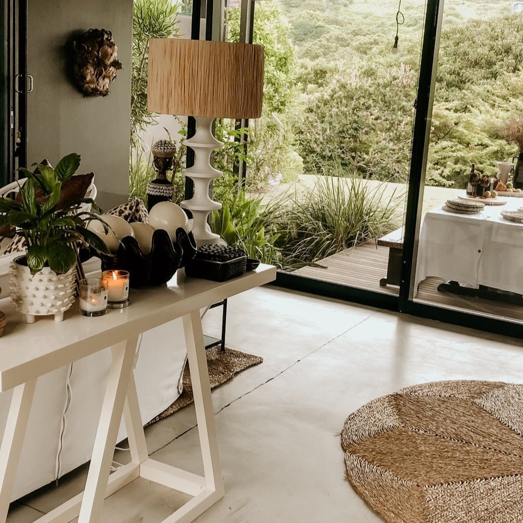 White Medium Stepped Lamp Base