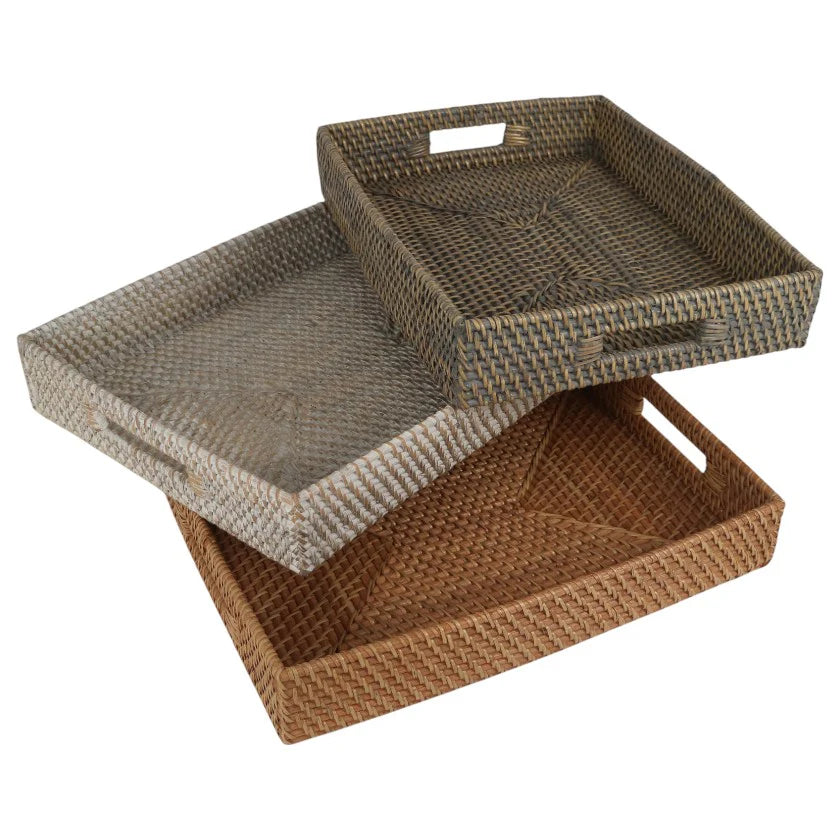 Rectangular Rattan Tray