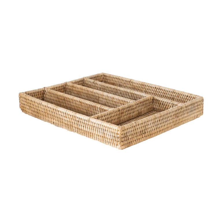 Rattan Cutlery Tray | Natural