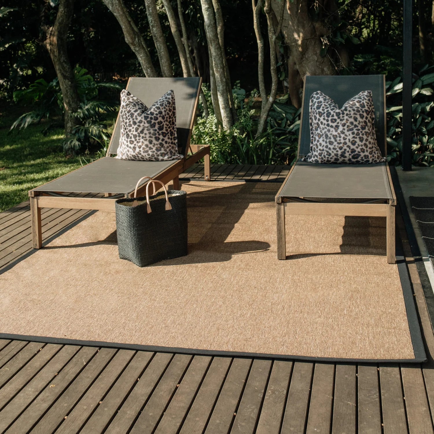 Rust Brown Boucle Rug | Outdoor