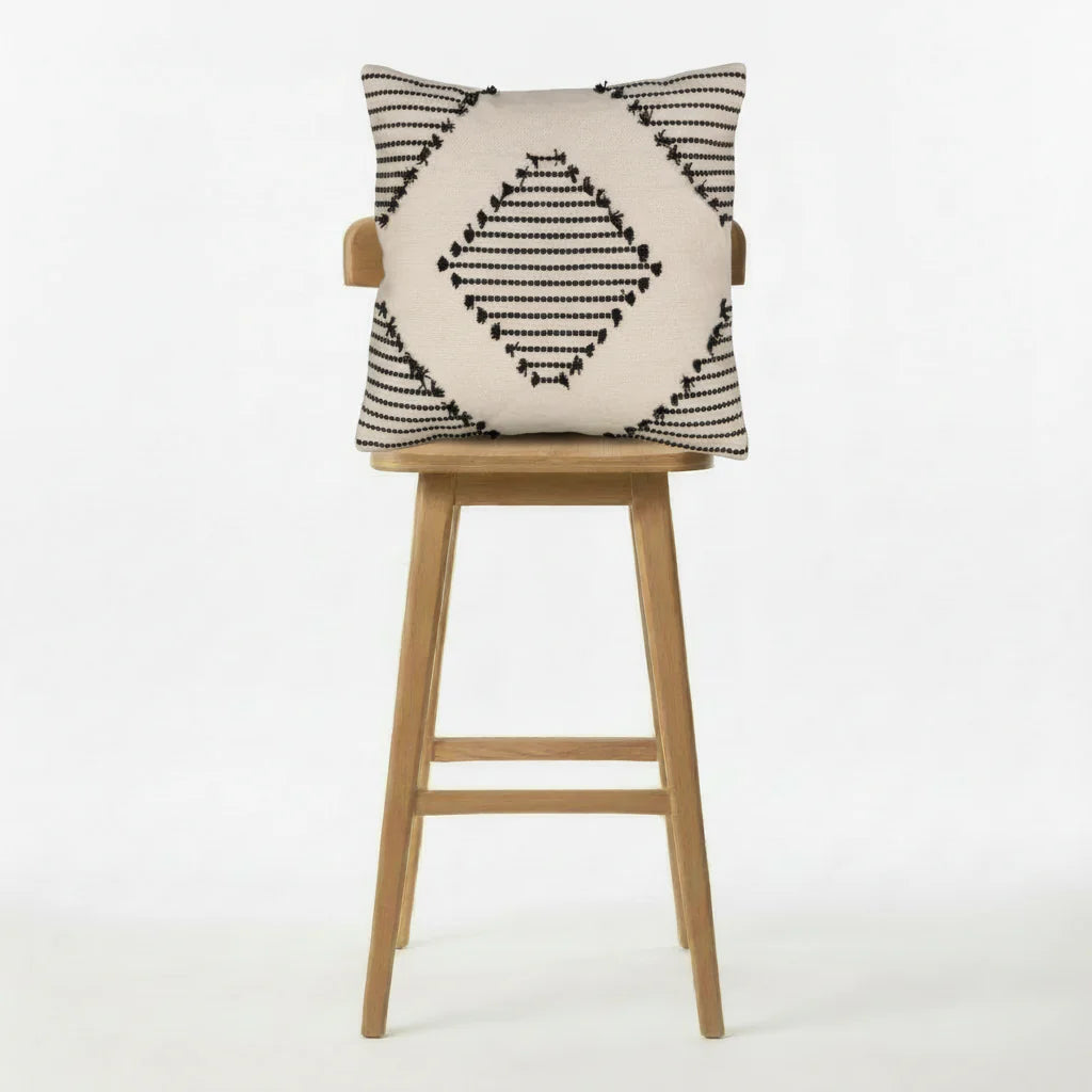 Black Diamond Pattern Cushion Cover
