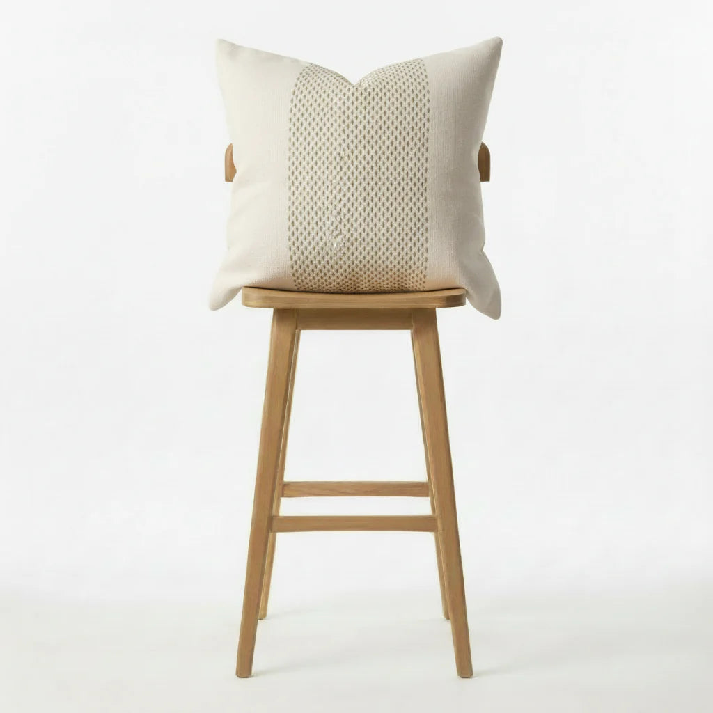 Central Zen Pattern Jute Cushion Cover