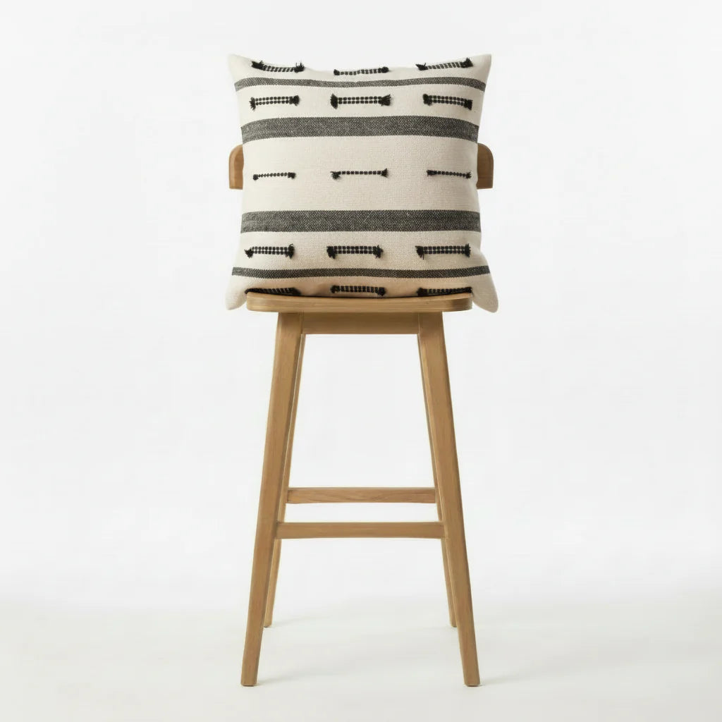 Boho Pattern Black Cushion Cover
