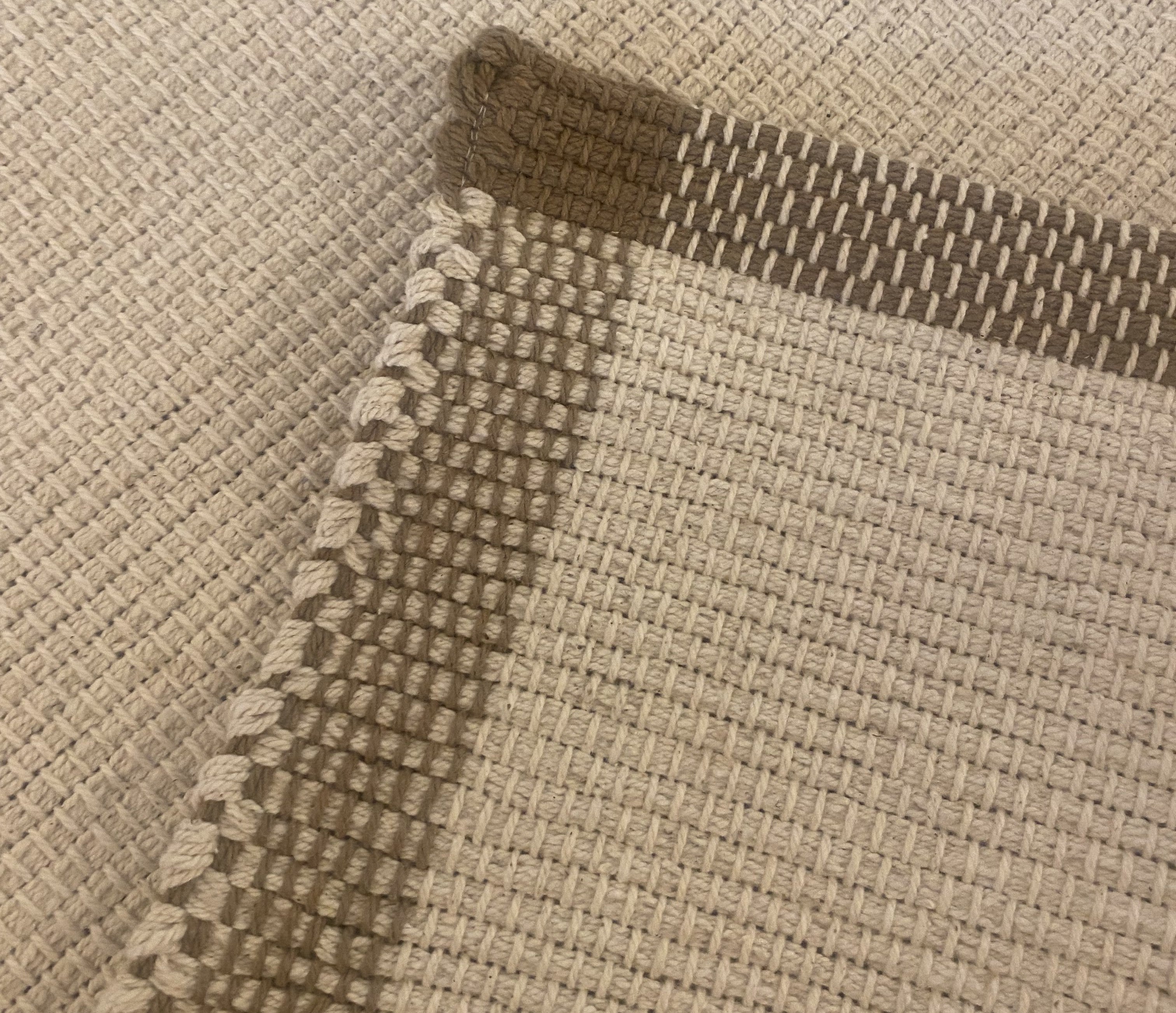 Amelia Jackson - Bathmat Pebble Weave, Natural with a Jute Border