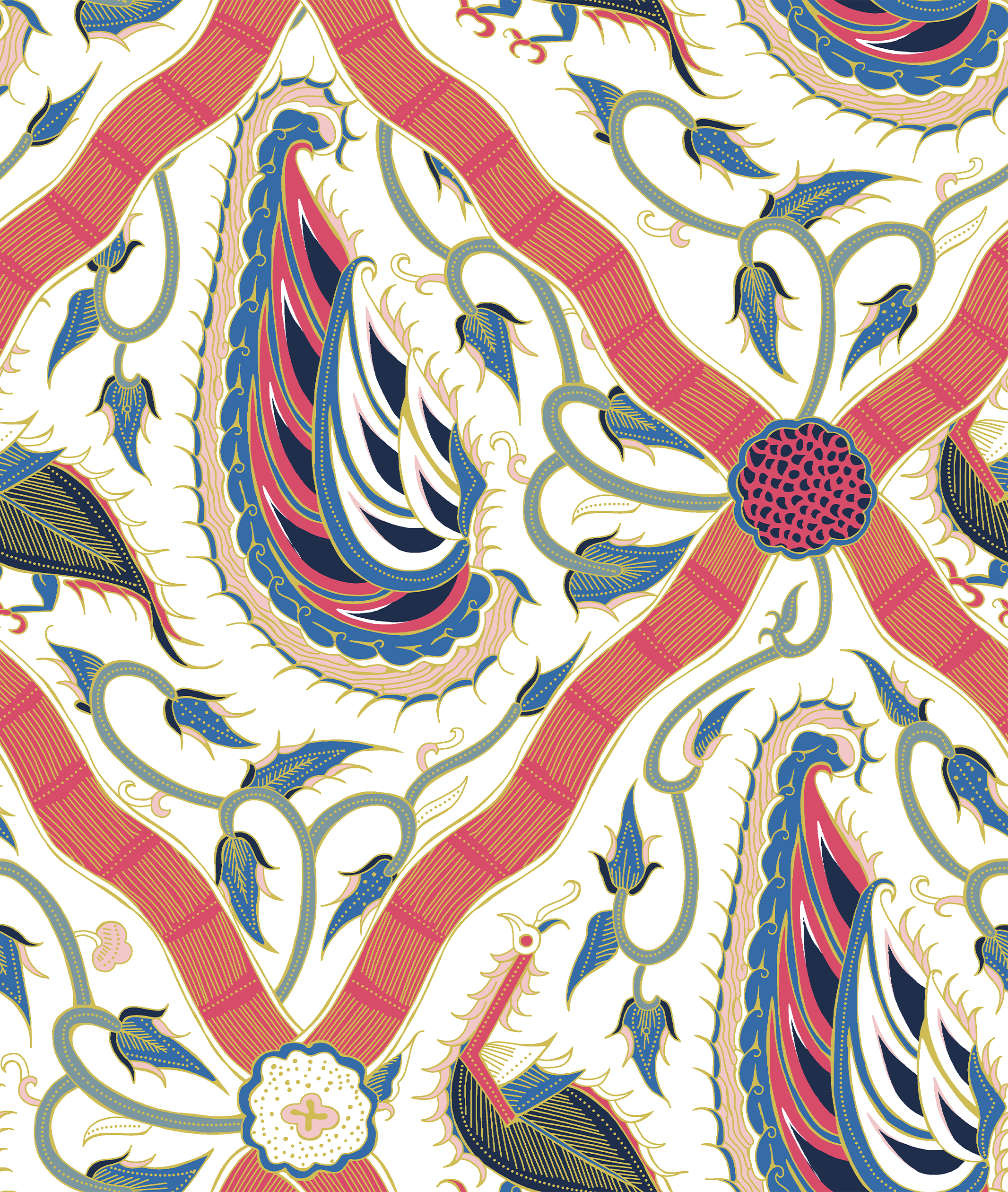 Indah Vista White Wallpaper