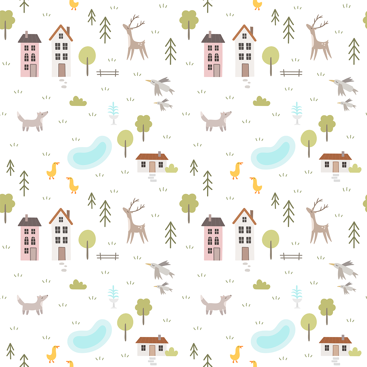 Little World - Happy Town Wallpaper
