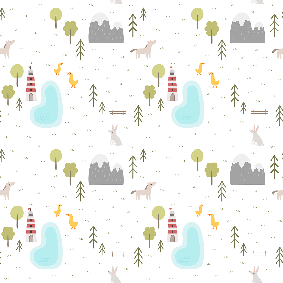 Little World - Lighthouse and Pool Wallpaper