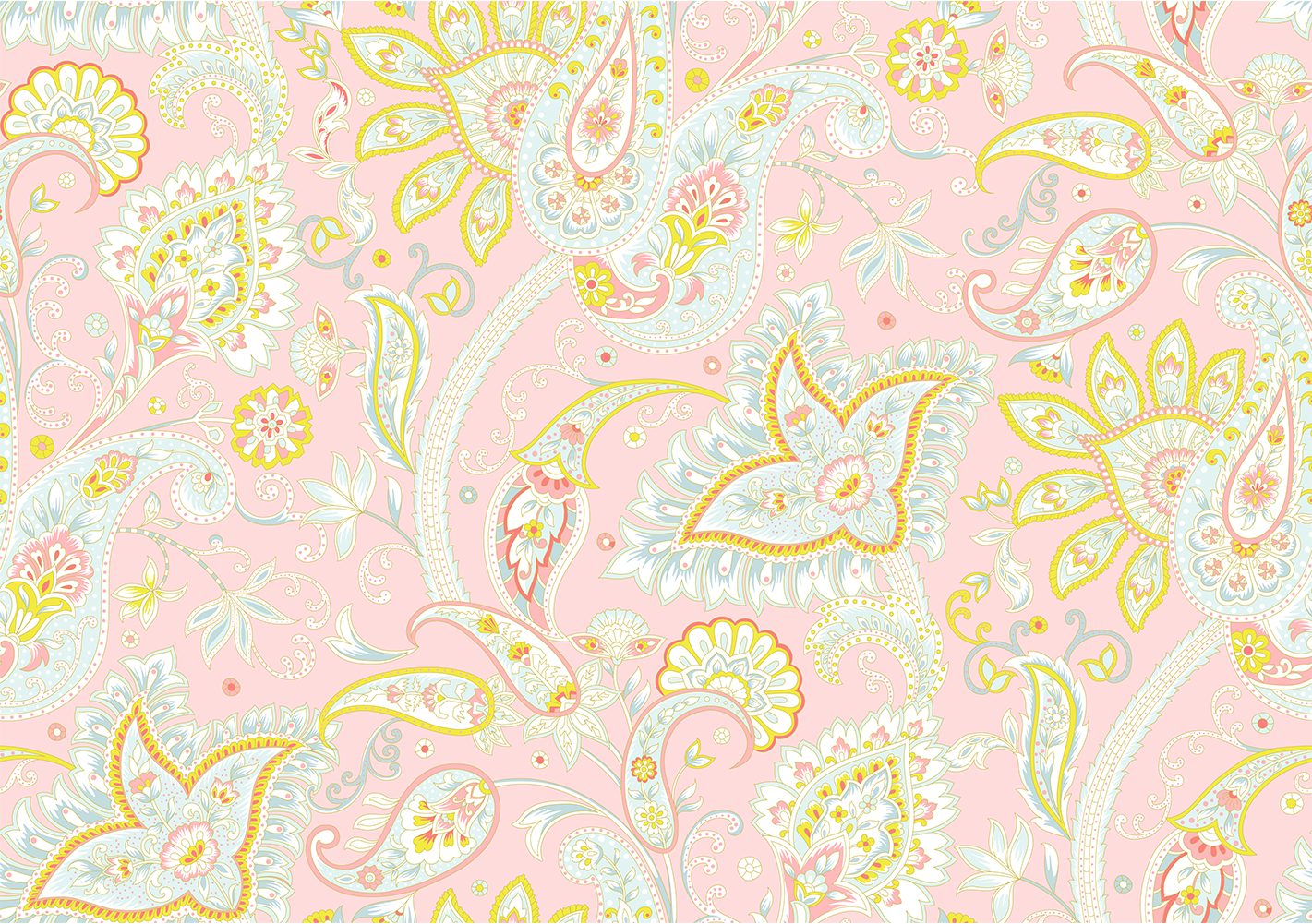 Paisley Pale Pink Wallpaper