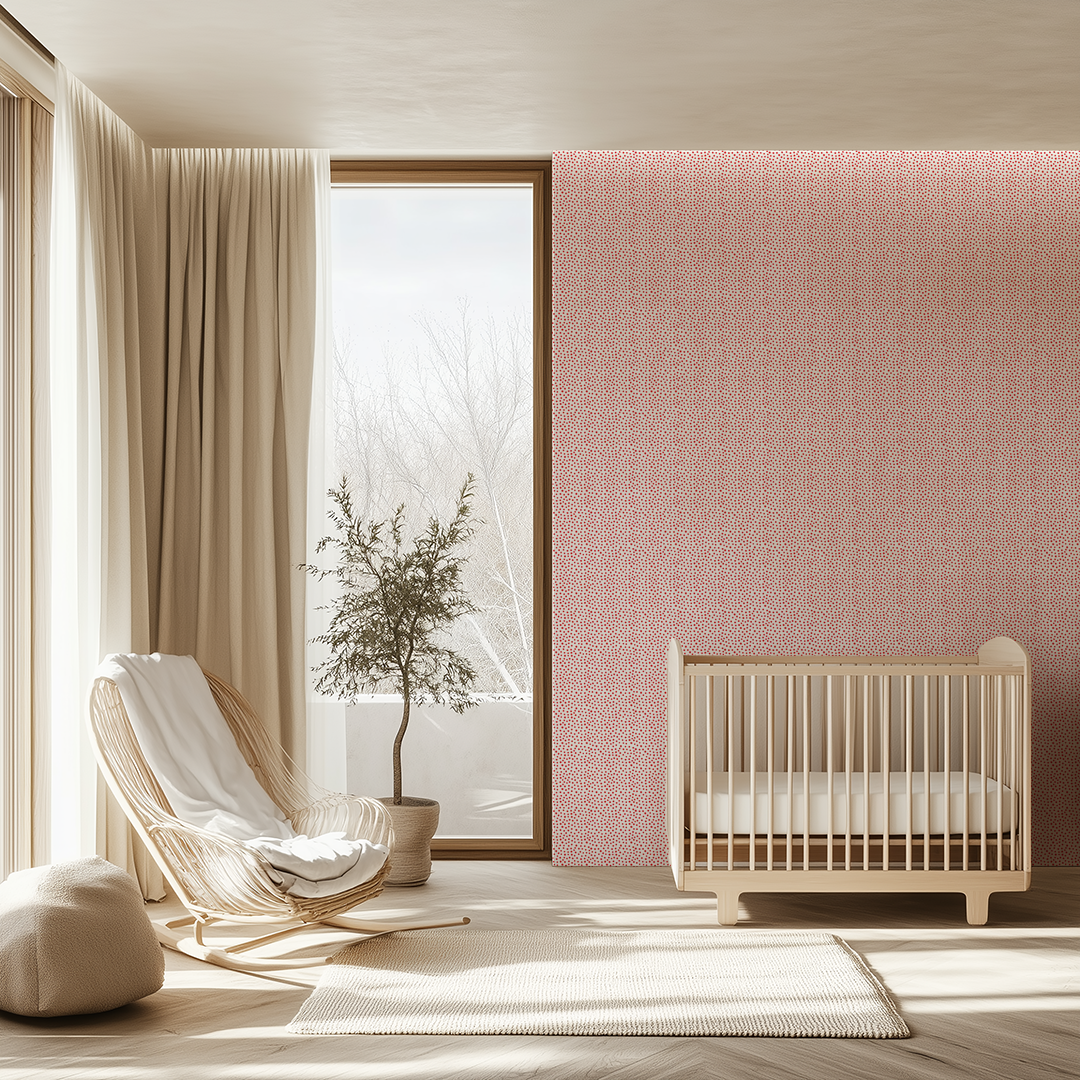 Mini Dots Light Carmine Pink Wallpaper