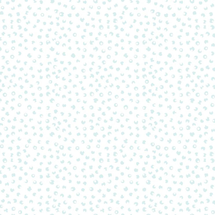 Painted Dots Pale Blue Lily Wallpaper