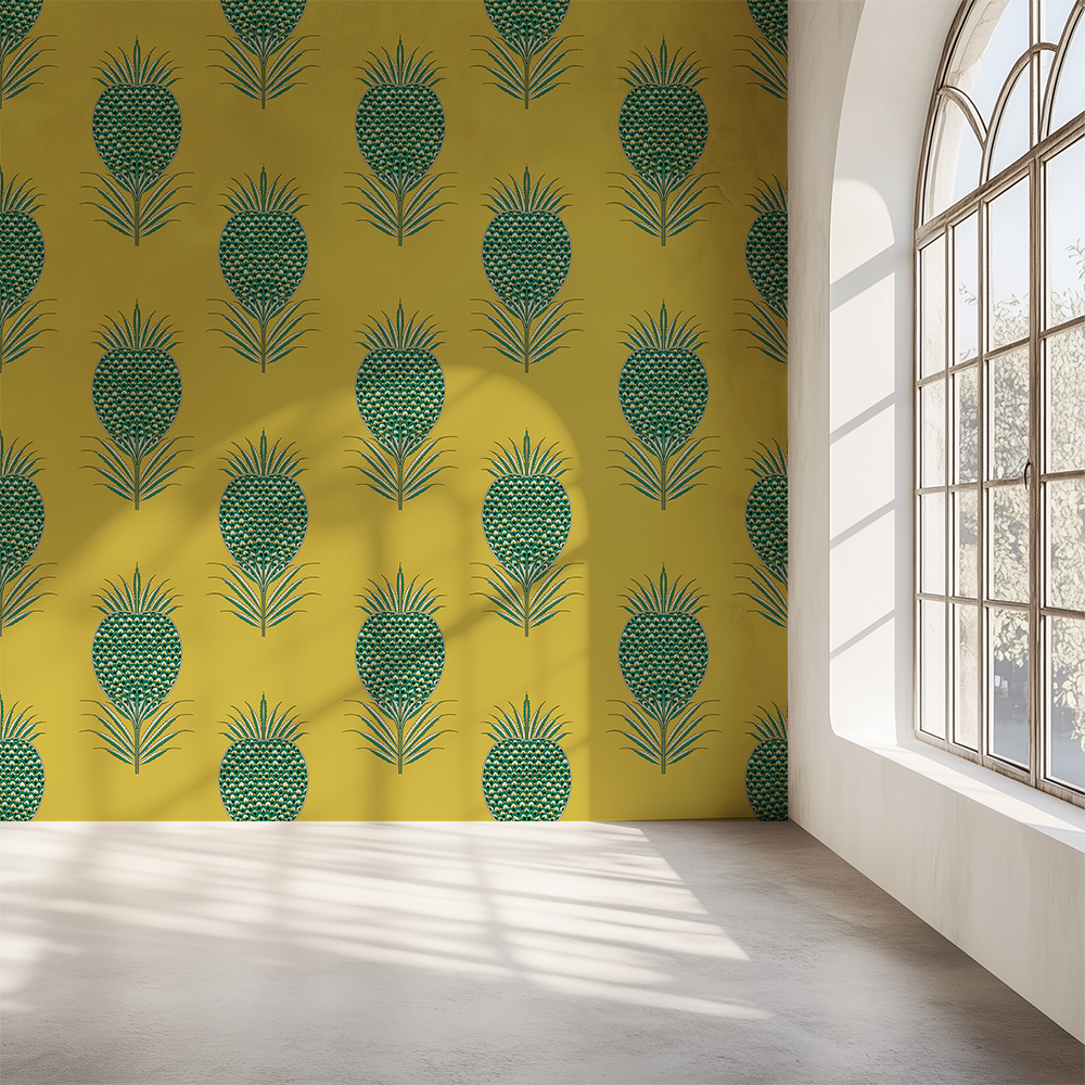 Saffron Pineapple Wallpaper