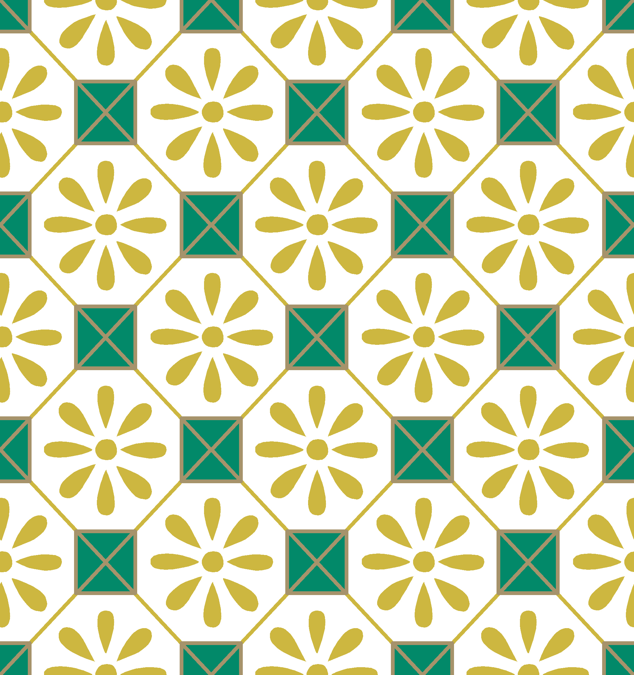 Turmeric Floral Wallpaper