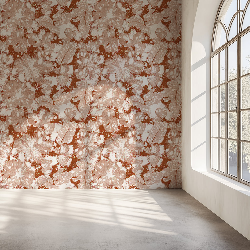 Mono Chic Hawaiian Tan Wallpaper