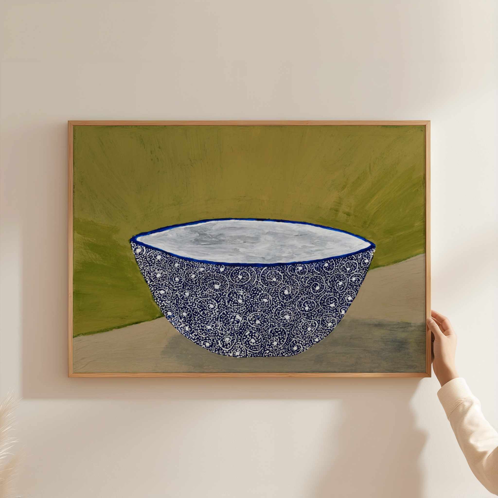 Elegant Blue Bowl Still Life