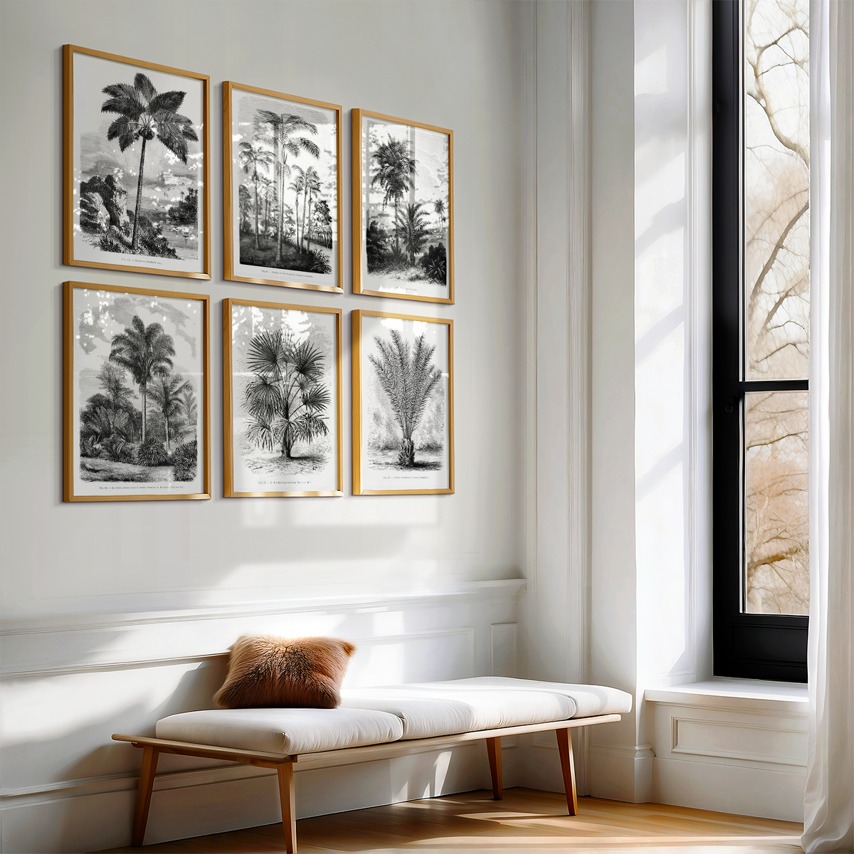 Gallery Wall 12 - Nature in Lines: Classic Plant Sketch Wall Décor