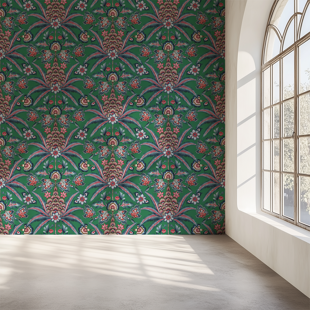 Ottoman Sea Green Wallpaper