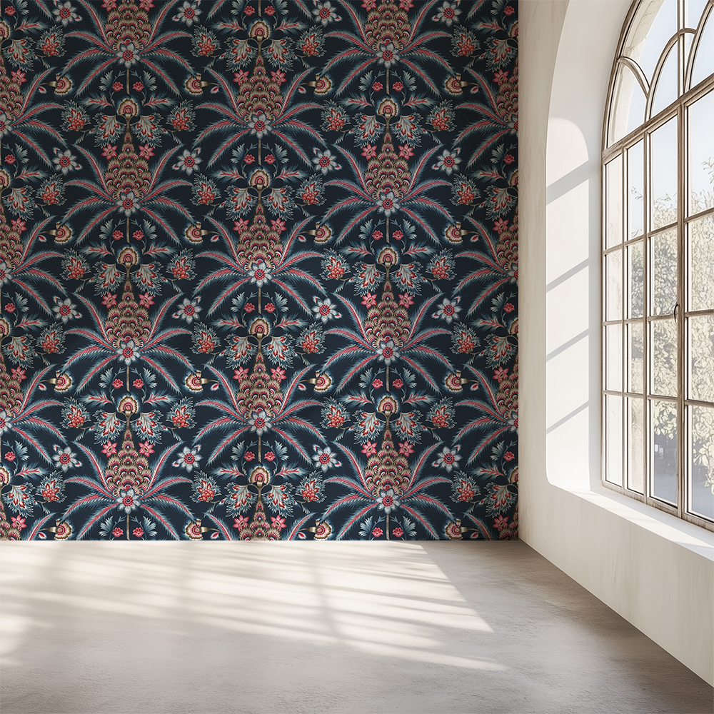Ottoman Slate Grey Wallpaper