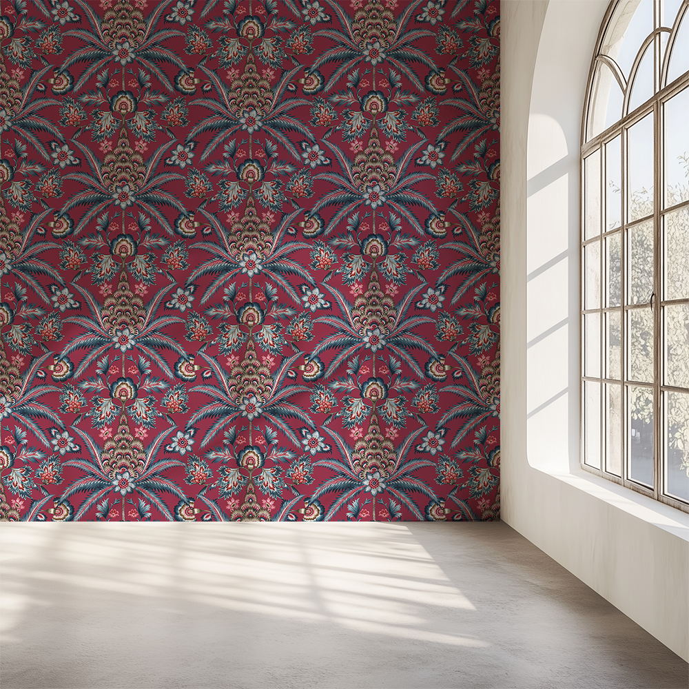 Ottoman Burgundy Wallpaper